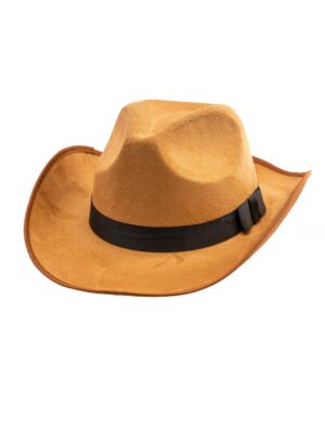 Kostümzubehör Cowboyhut Samt braun