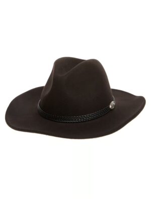Kostümzubehör Cowboyhut Wollfilz schwarz 61
