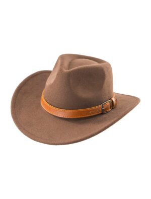 Kostümzubehör Cowboyhut mit Band braun one size