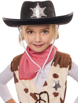 Kostümzubehör Cowboyhut schwarz