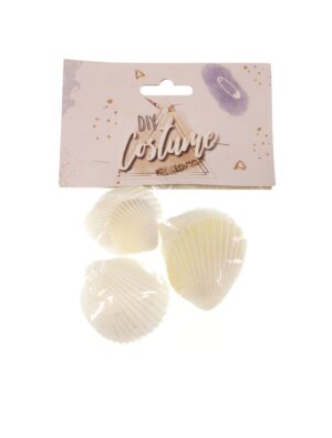 Kostümzubehör Deko Muscheln 6 Stk. Farbe: cremeweiß