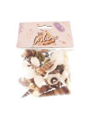 Kostümzubehör Deko Muscheln bunt Farbe: mehrfarbig