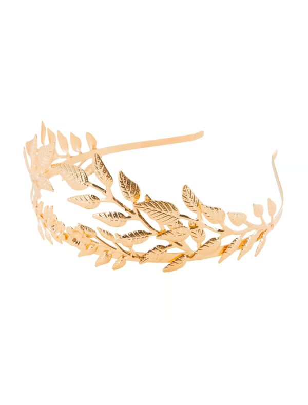 Kostümzubehör Diadem Lorbeerkranz gold