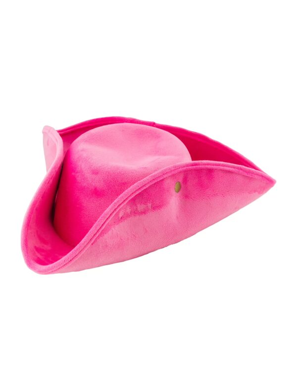 Kostümzubehör Dreispitz Samt rosa one size