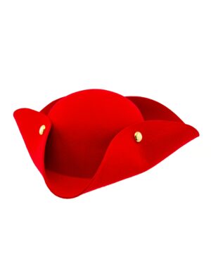 Kostümzubehör Dreispitz Wollfilz rot 59