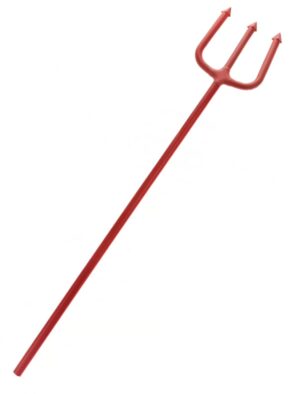 Kostümzubehör Dreizack Teufelsgabel 117cm Farbe: schwarz/rot