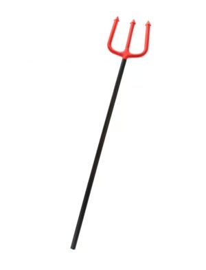 Kostümzubehör Dreizack Teufelsgabel 60cm Farbe: rot/schwarz