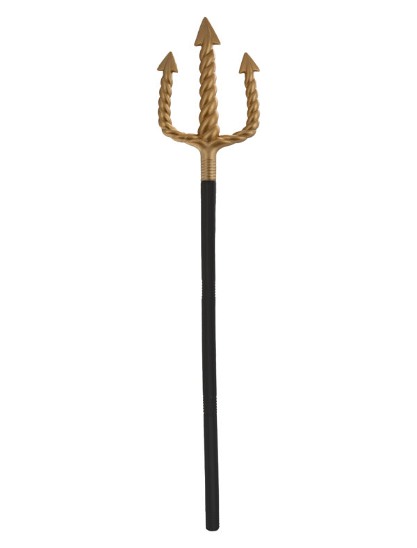 Kostümzubehör Dreizack schwarz/gold 110cm