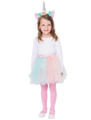 Kostümzubehör Einhorn-Set bunt 2-tlg. Farbe: mehrfarbig