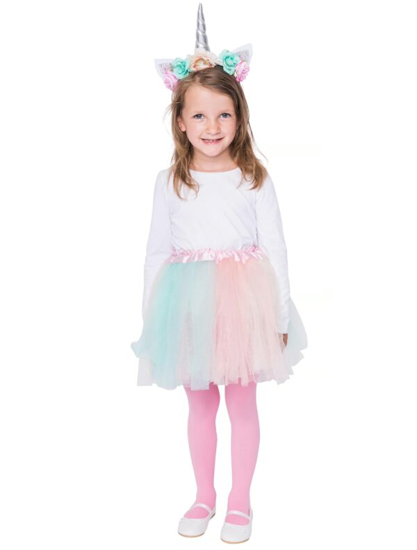 Kostümzubehör Einhorn-Set bunt 2-tlg. Farbe: mehrfarbig