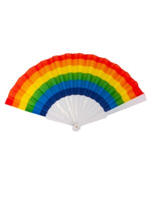 Kostümzubehör Fächer Regenbogen Farbe: rainbow