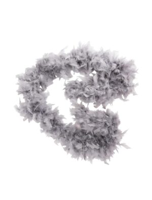 Kostümzubehör Federboa 60g 180cm grau
