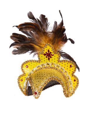 Kostümzubehör Federkopfschmuck Brasilien gold
