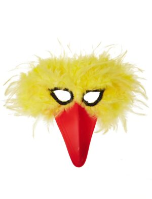 Kostümzubehör Federmaske Vogel gelb