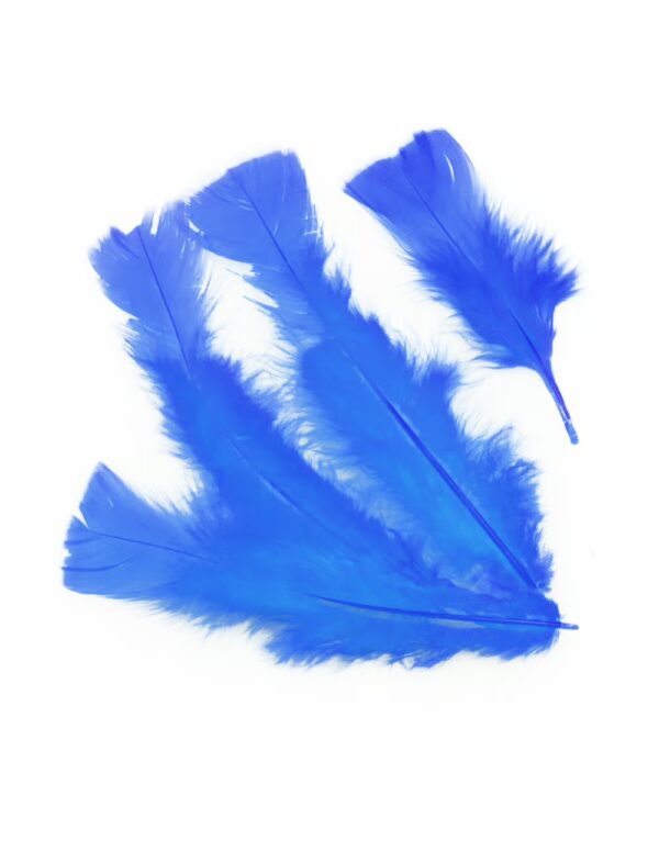 Kostümzubehör Federn 100er-Pack blau