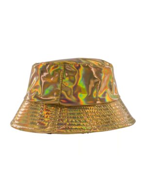 Kostümzubehör Fischerhut Holo gold one size