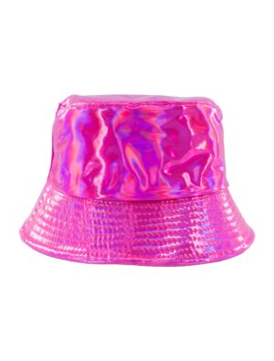 Kostümzubehör Fischerhut Holo pink one size