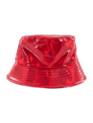 Kostümzubehör Fischerhut Holo rot one size