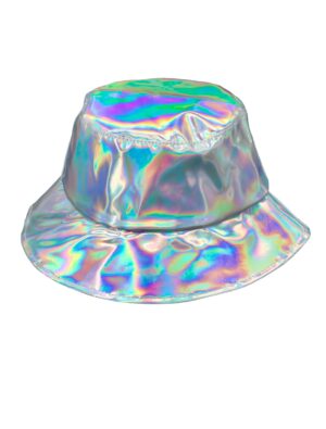 Kostümzubehör Fischerhut Holo silber one size