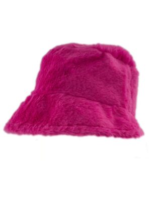Kostümzubehör Fischerhut Plüsch pink