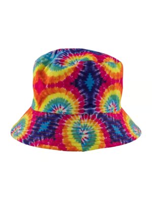 Kostümzubehör Fischerhut wendbar Batik bunt one size Farbe: bunt