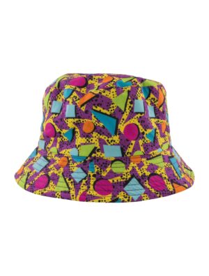 Kostümzubehör Fischerhut wendbar Retro lila/blau one size