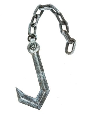 Kostümzubehör Fleischerhaken silber