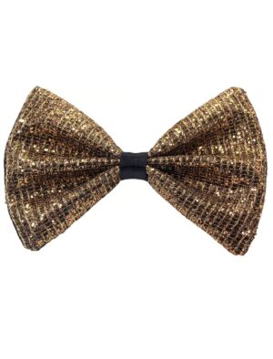 Kostümzubehör Fliege Glitter gold
