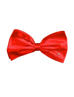 Kostümzubehör Fliege Satin mit Stein rot