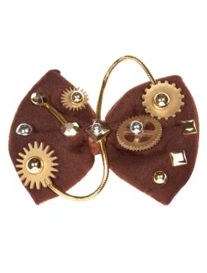 Kostümzubehör Fliege Steampunk braun