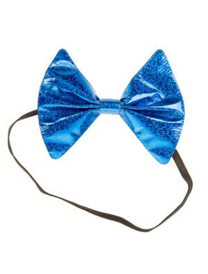 Kostümzubehör Fliege metallic blau