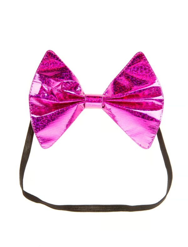 Kostümzubehör Fliege metallic pink