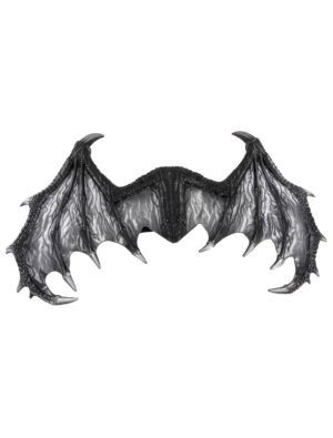 Kostümzubehör Flügel Fledermaus 63cm schwarz/silber