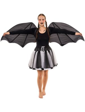 Kostümzubehör Flügel Fledermaus schwarz