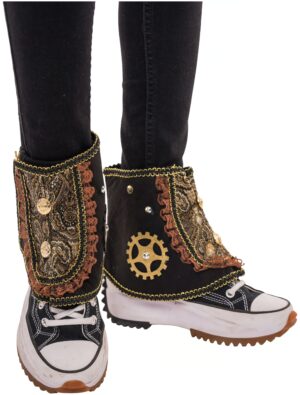 Kostümzubehör Gamaschen Steampunk braun