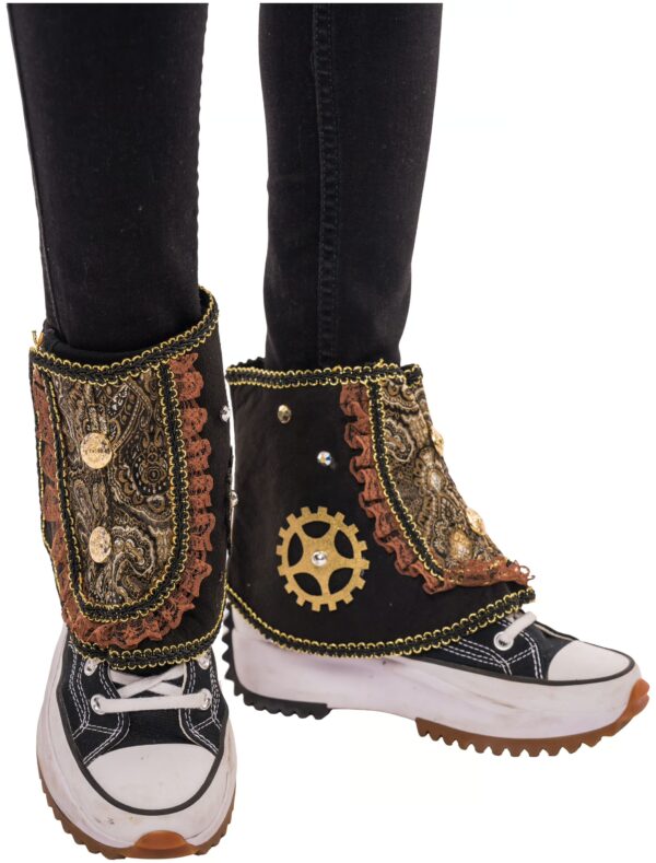 Kostümzubehör Gamaschen Steampunk braun