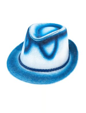 Kostümzubehör Gangsterhut blau/weiß one size