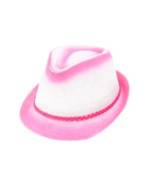 Kostümzubehör Gangsterhut pink/weiß one size