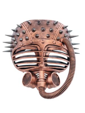 Kostümzubehör Gasmaske Steampunk kupfer mit Nieten