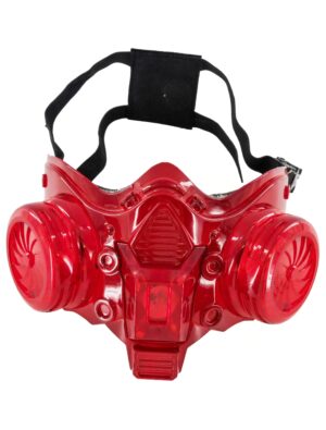 Kostümzubehör Gasmaske mit LED rot