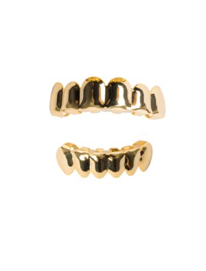 Kostümzubehör Gebiss gold