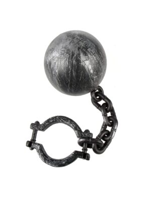 Kostümzubehör Gefangenenkugel Farbe: schwarz/silber