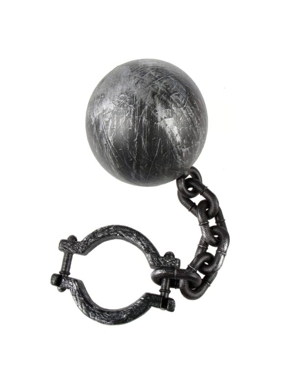 Kostümzubehör Gefangenenkugel Farbe: schwarz/silber