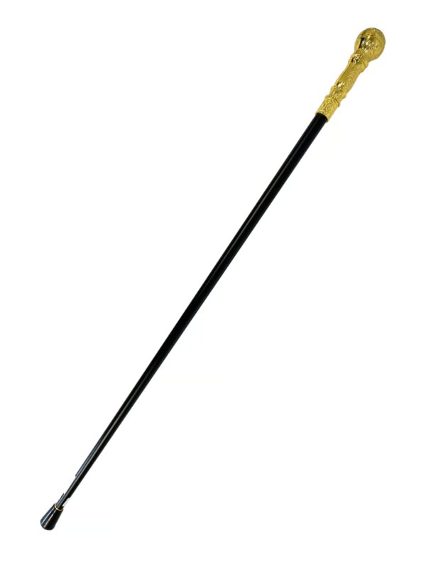 Kostümzubehör Gehstock Kugel gold