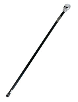 Kostümzubehör Gehstock Totenkopf Farbe: schwarz/weiß