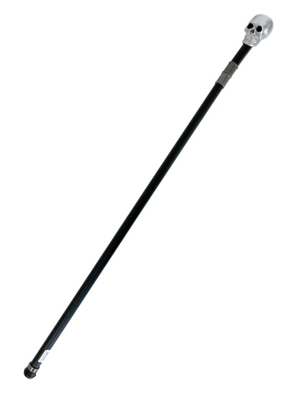 Kostümzubehör Gehstock Totenkopf Farbe: schwarz/weiß