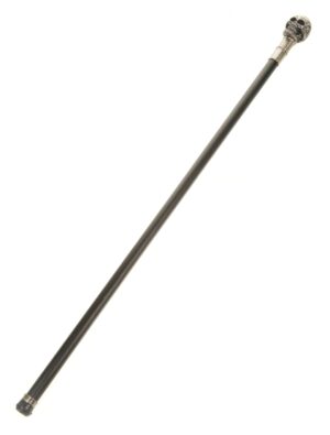 Kostümzubehör Gehstock Totenkopf silber