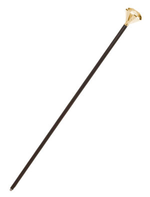 Kostümzubehör Gehstock mit Diamantknauf 85cm gold
