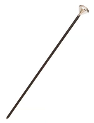 Kostümzubehör Gehstock mit Diamantknauf 85cm silber