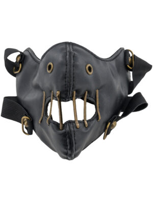 Kostümzubehör Gesichtsmaske Beißschutz schwarz